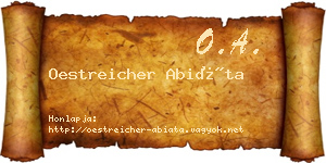 Oestreicher Abiáta névjegykártya
